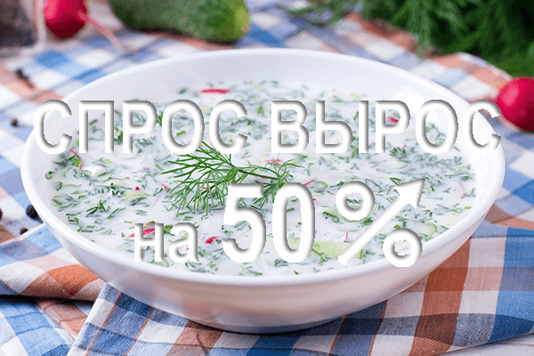Спрос на окрошку в России вырос почти на 50% — исследование Яндекс Еды